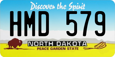 ND license plate HMD579
