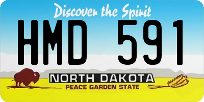 ND license plate HMD591