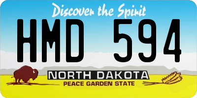 ND license plate HMD594
