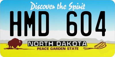 ND license plate HMD604