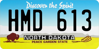 ND license plate HMD613