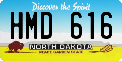 ND license plate HMD616