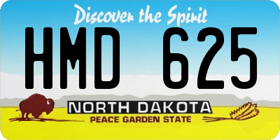 ND license plate HMD625