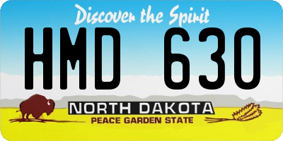 ND license plate HMD630