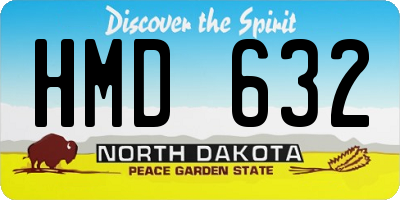 ND license plate HMD632