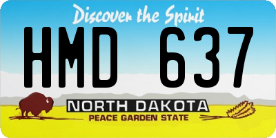 ND license plate HMD637