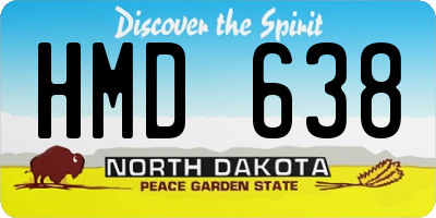 ND license plate HMD638