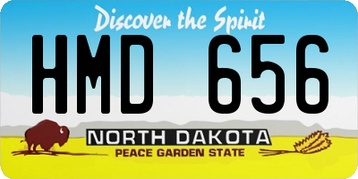 ND license plate HMD656