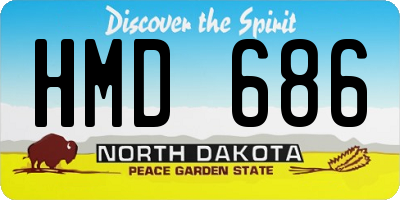 ND license plate HMD686