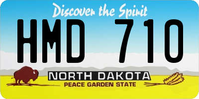 ND license plate HMD710