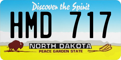 ND license plate HMD717
