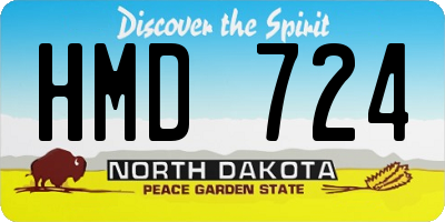 ND license plate HMD724
