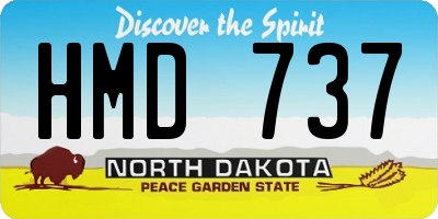 ND license plate HMD737