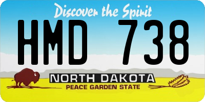 ND license plate HMD738