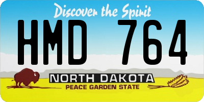 ND license plate HMD764