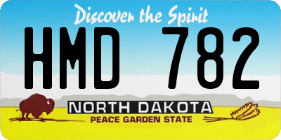 ND license plate HMD782