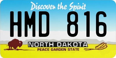 ND license plate HMD816