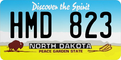 ND license plate HMD823