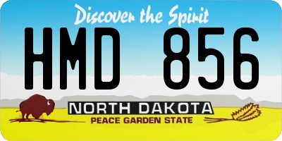 ND license plate HMD856