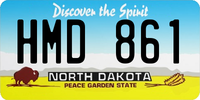 ND license plate HMD861