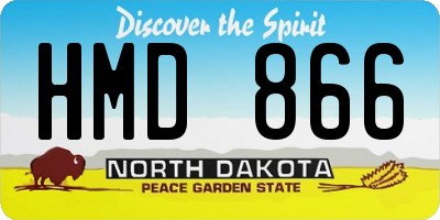 ND license plate HMD866