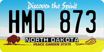 ND license plate HMD873