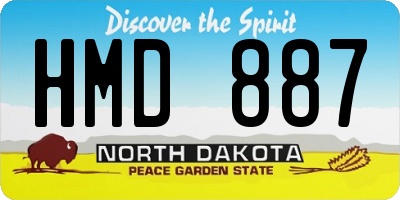 ND license plate HMD887
