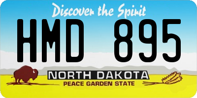 ND license plate HMD895