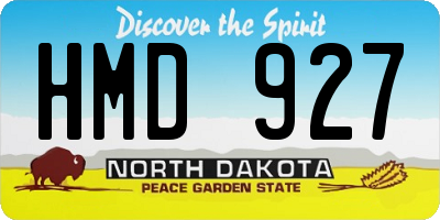 ND license plate HMD927
