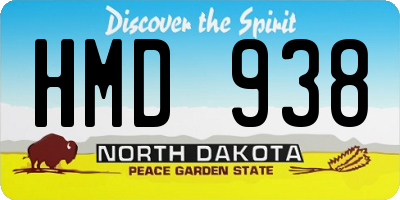 ND license plate HMD938