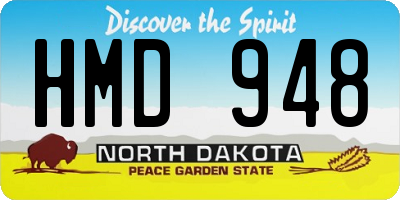 ND license plate HMD948