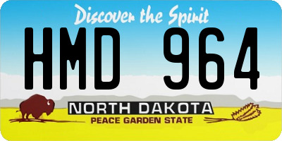 ND license plate HMD964