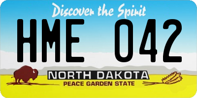 ND license plate HME042