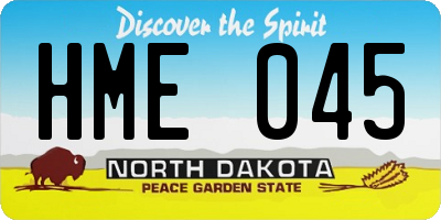 ND license plate HME045