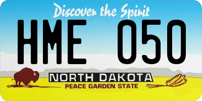 ND license plate HME050