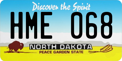ND license plate HME068