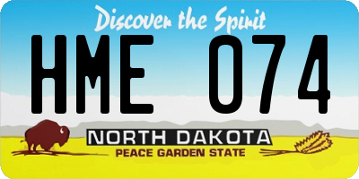 ND license plate HME074