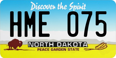 ND license plate HME075