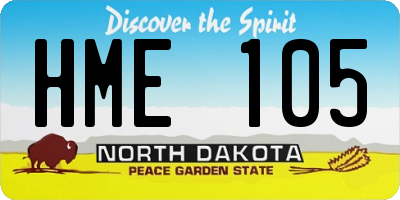 ND license plate HME105