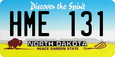 ND license plate HME131