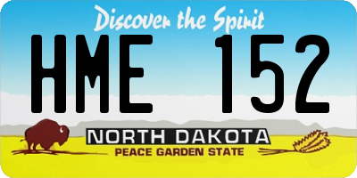 ND license plate HME152