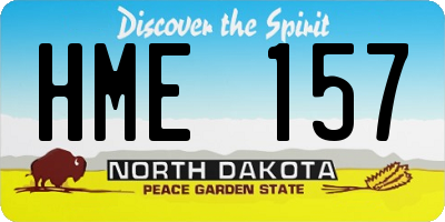 ND license plate HME157