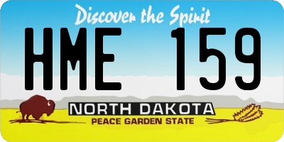 ND license plate HME159