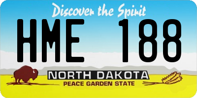 ND license plate HME188