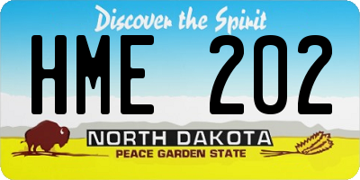 ND license plate HME202