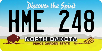 ND license plate HME248