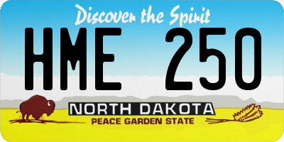 ND license plate HME250