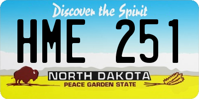 ND license plate HME251