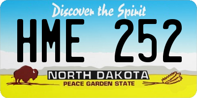 ND license plate HME252