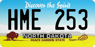 ND license plate HME253